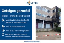 Getuigenoproep brand De Posthof in Bladel