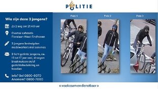 Herkenning gevraagd 3 jonge daders overval cafetaria Floraanlaan-West